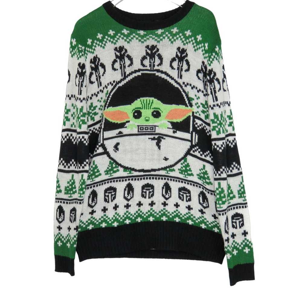 Star Wars Star Wars Baby Yoda Crewneck Knit Ugly … - image 2