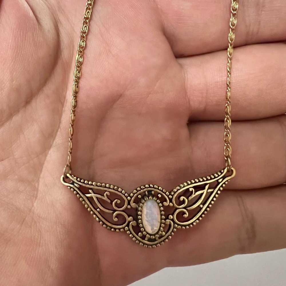 Sarah Coventry, gold tone, vintage necklace Opal … - image 1