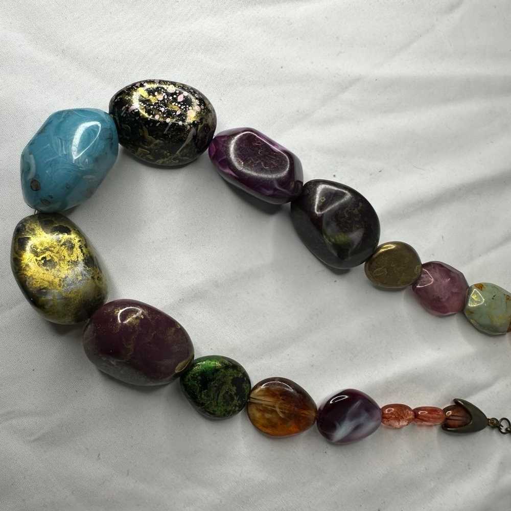 Vintage Claire’s Chunky Beaded Necklace Multi Col… - image 7