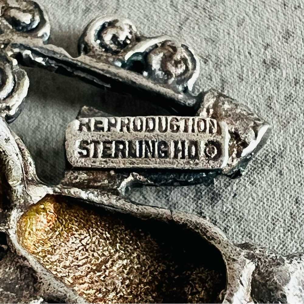 Vintage Sterling Silver Mesoamerican Deity Pendant - image 7