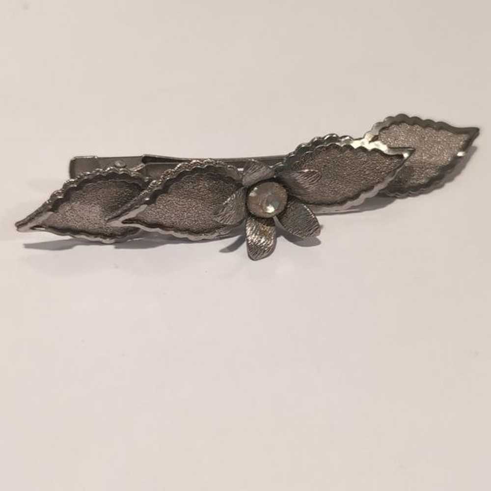 Set of 4 Vintage Silver Hair Clips - image 8