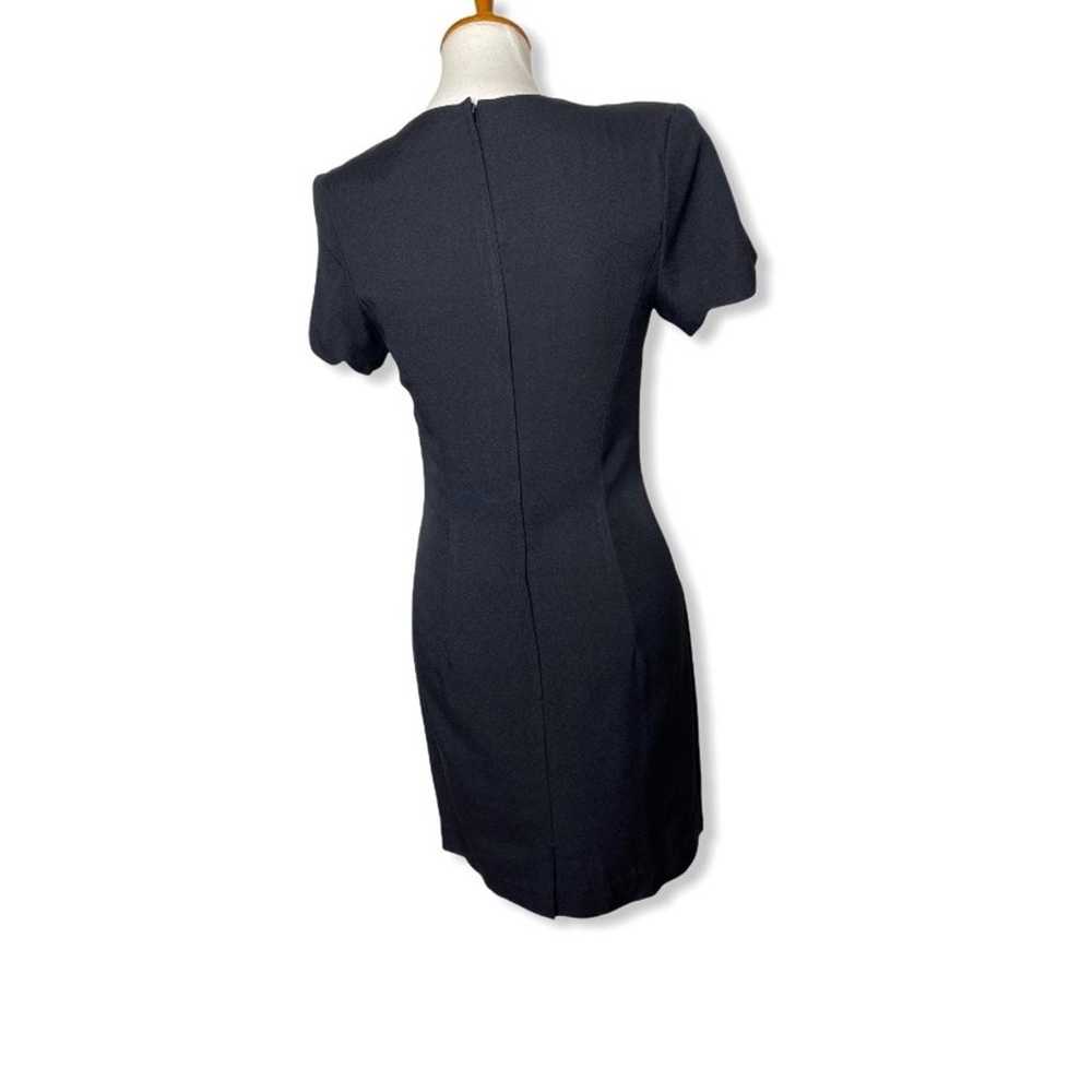 Vintage Scott McClintock Fitted Black Dress Size 4 - image 3