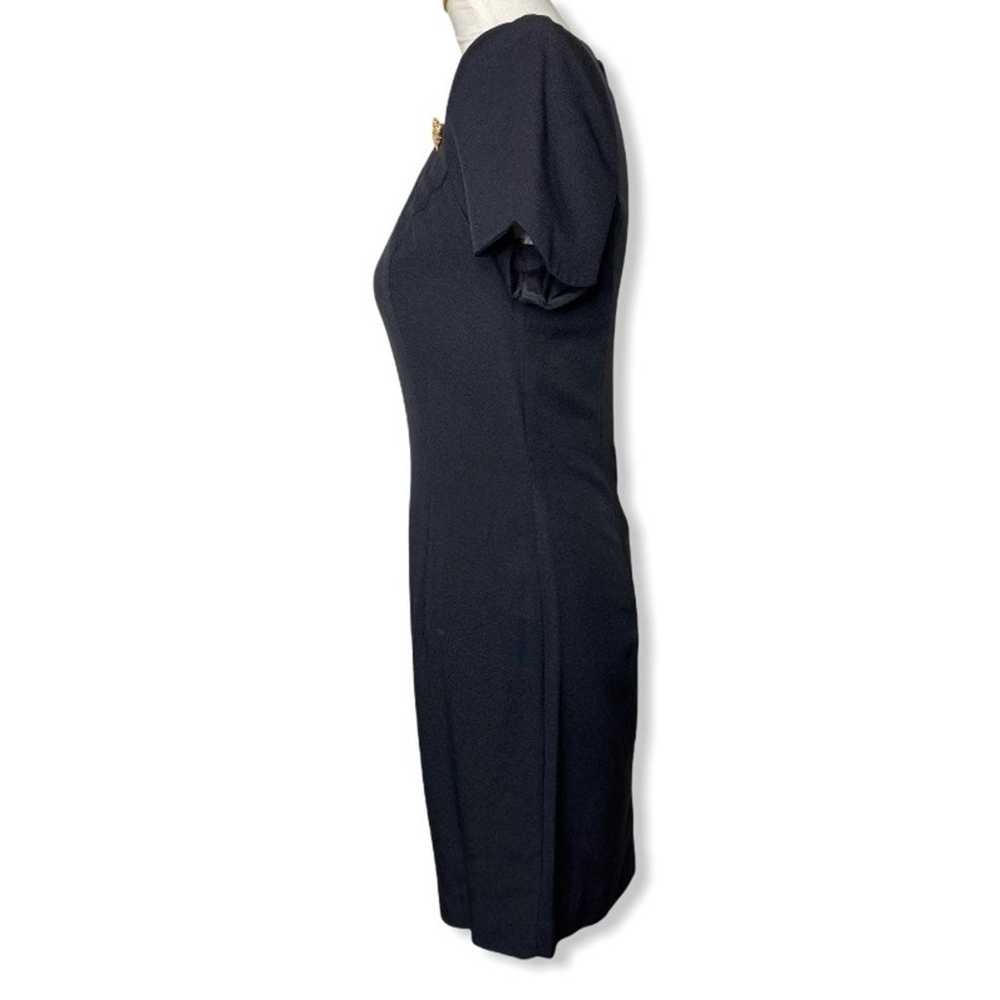 Vintage Scott McClintock Fitted Black Dress Size 4 - image 4