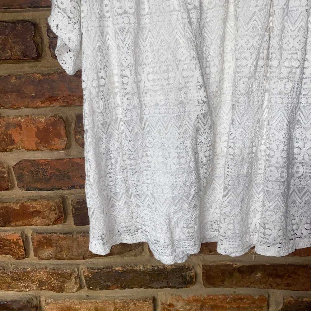 Other Melrose & Market White Lace Short Sleeve Bl… - image 3
