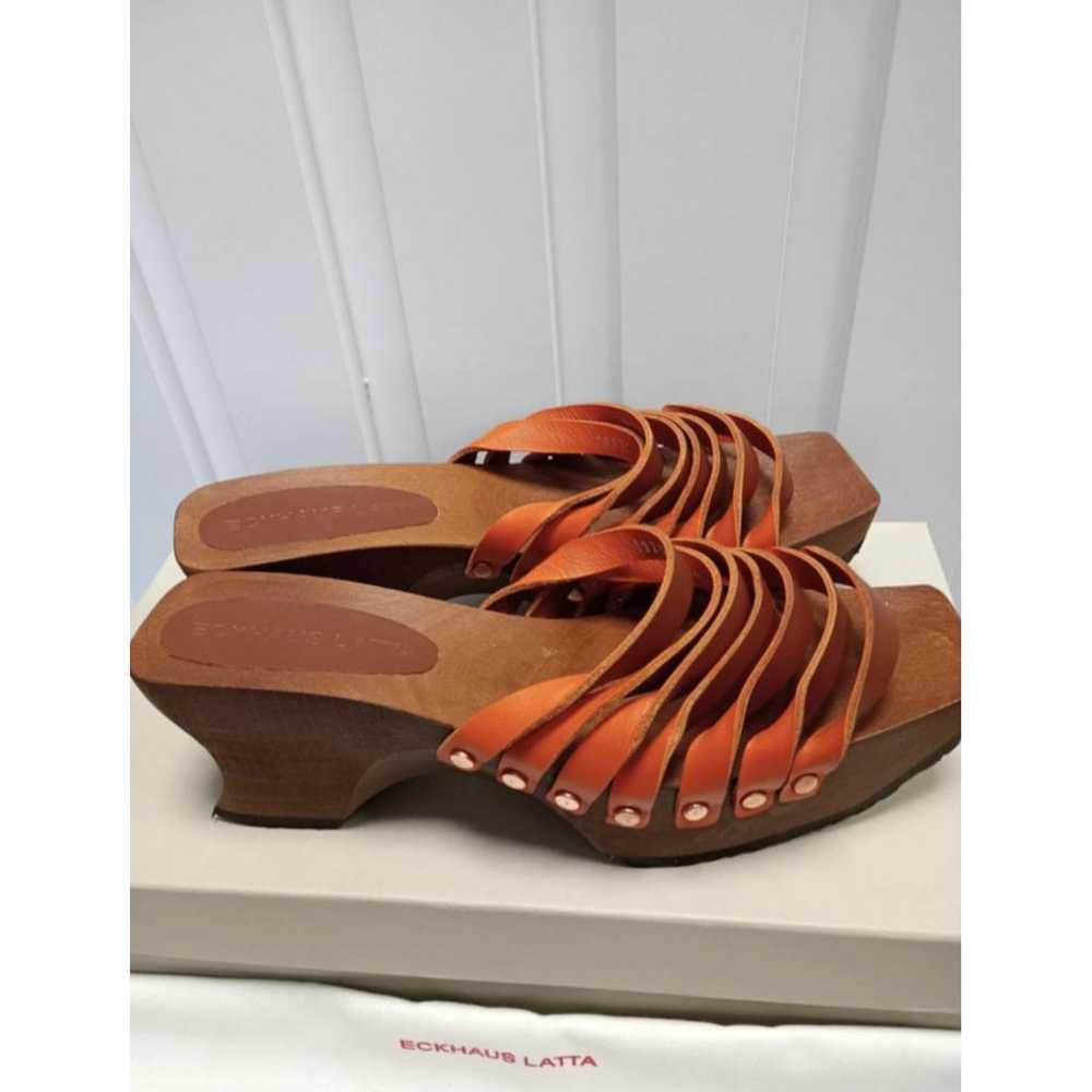 Eckhaus Latta Leather mules & clogs - image 2