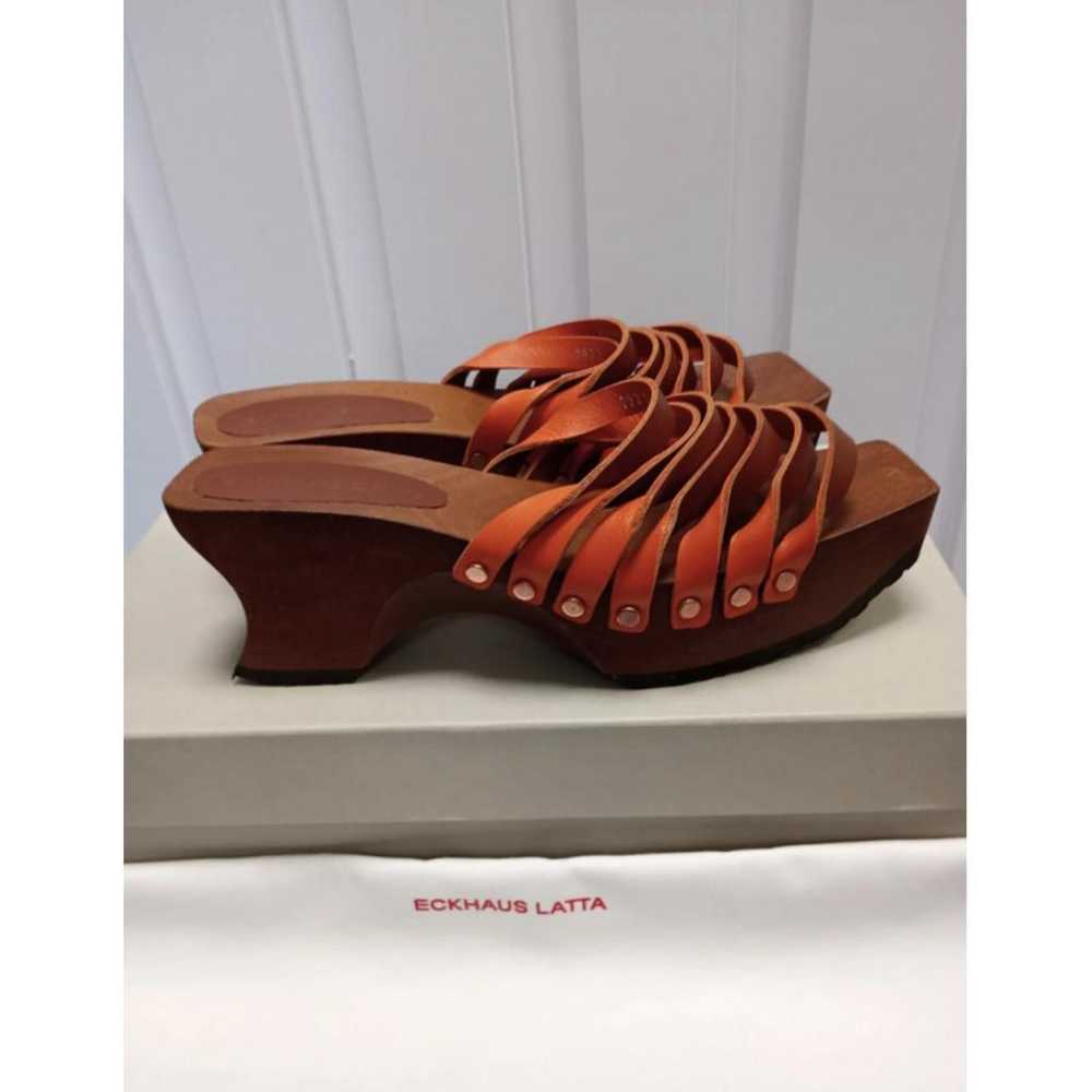 Eckhaus Latta Leather mules & clogs - image 3