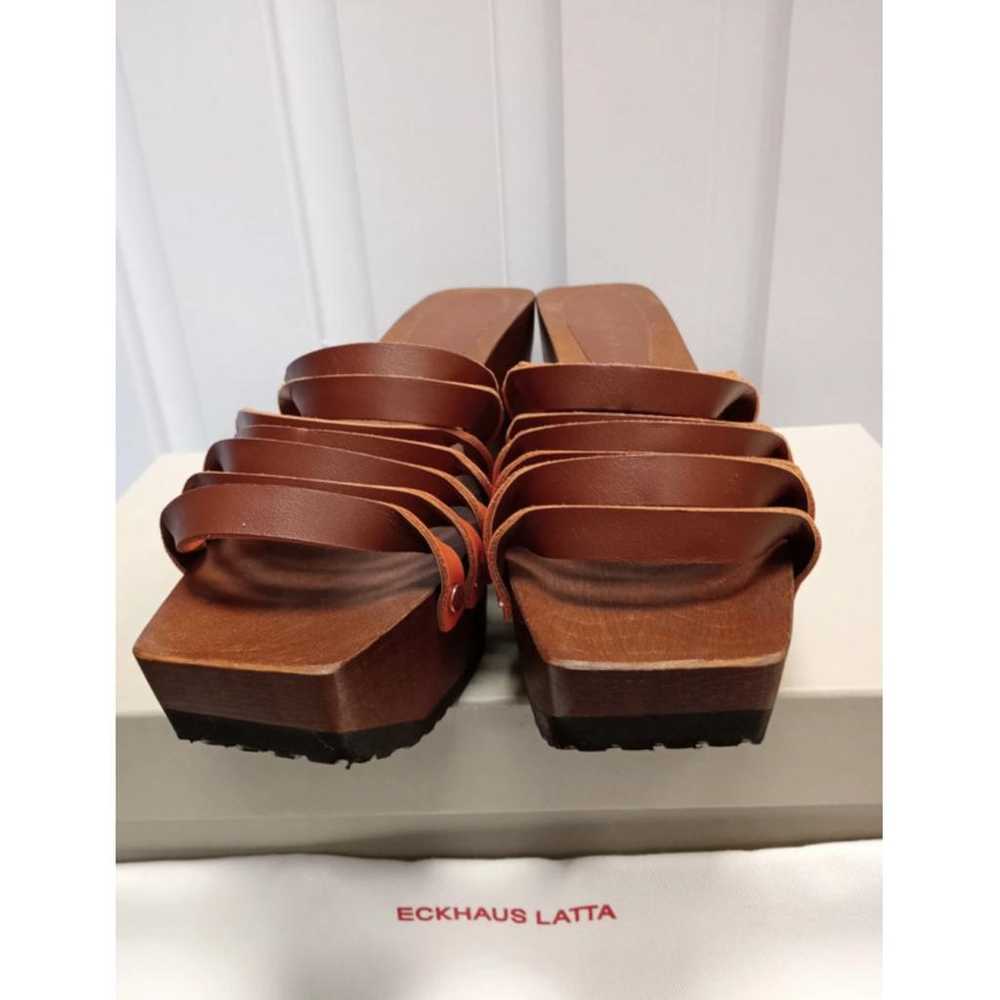 Eckhaus Latta Leather mules & clogs - image 4