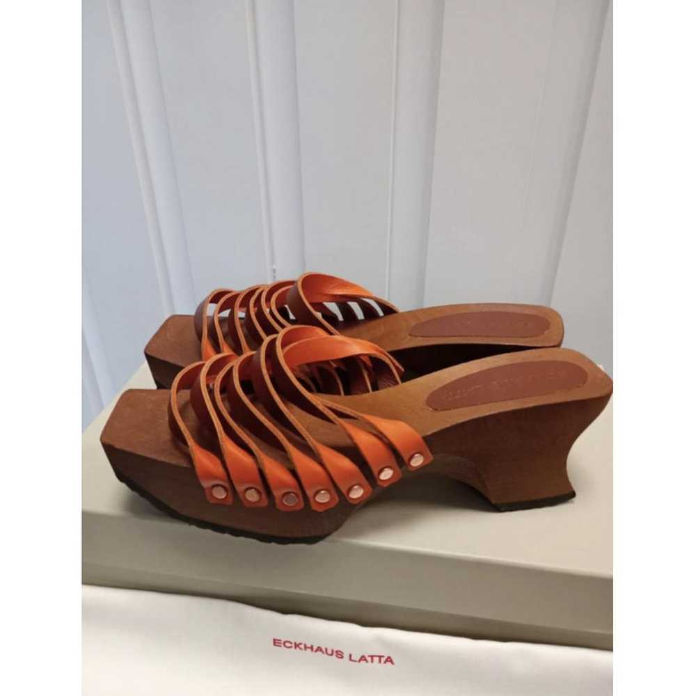 Eckhaus Latta Leather mules & clogs - image 5