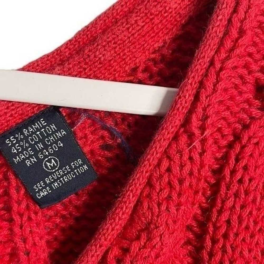 Hunters Run Cable Knit Sweater Vest Women's Mediu… - image 10