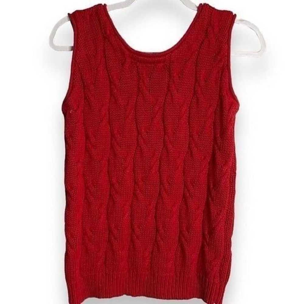 Hunters Run Cable Knit Sweater Vest Women's Mediu… - image 3