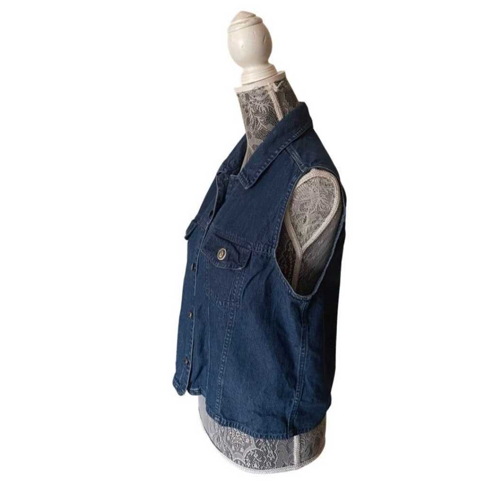 Vintage 80s-90s Rosettes Lightweight Denim Vest - image 2