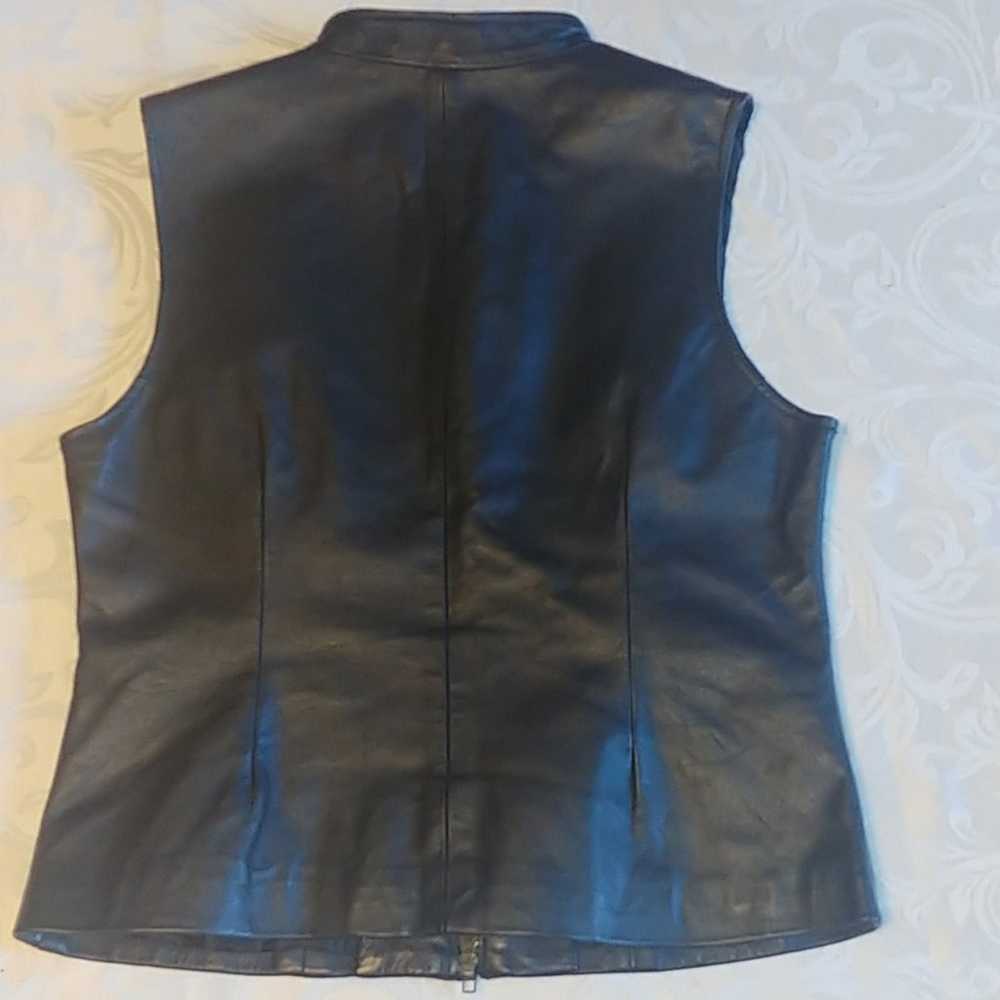 PS-3983 Periscope VTG 100% Leather Vest HTF 90s - image 4