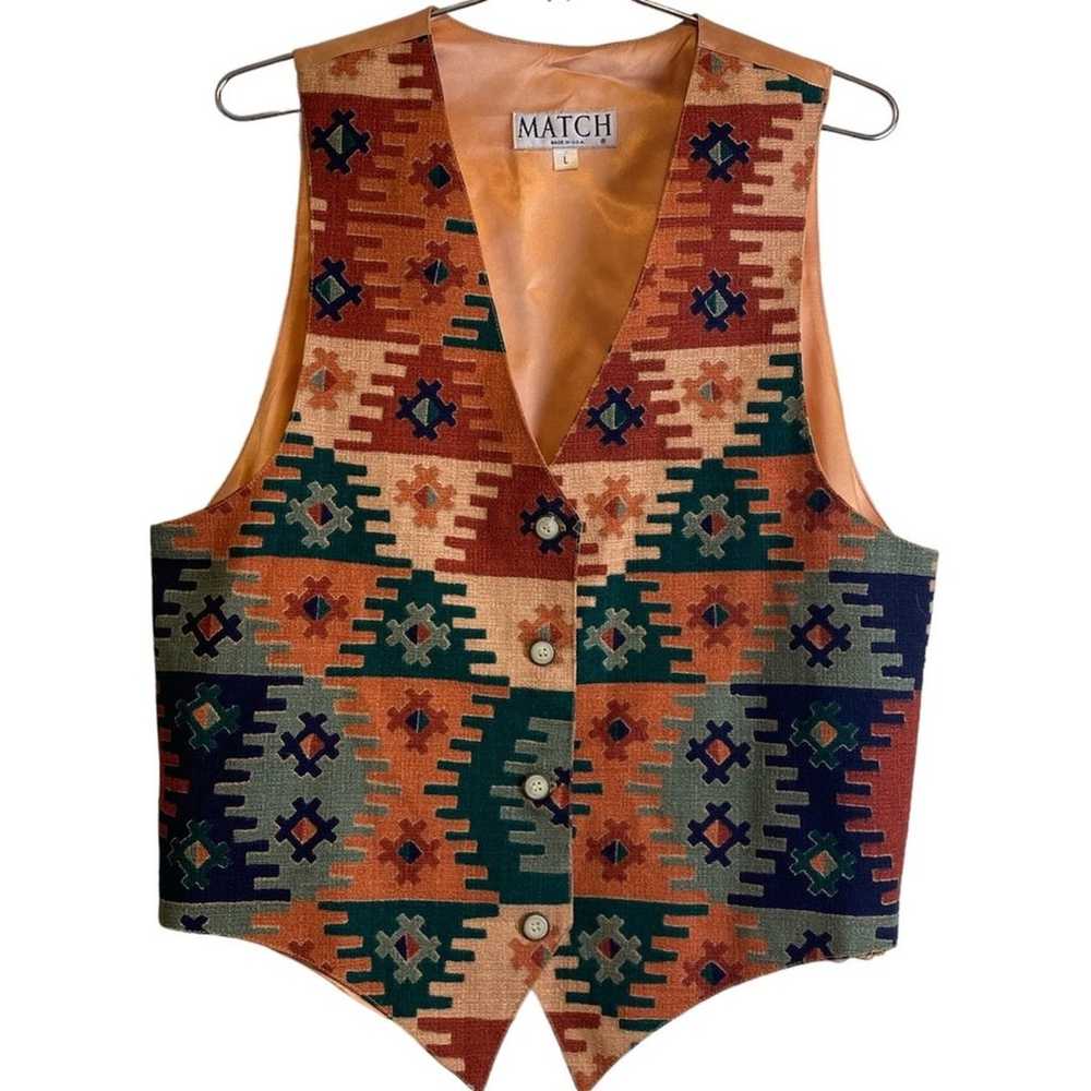Vintage Match made in the USA large Aztec western… - image 1