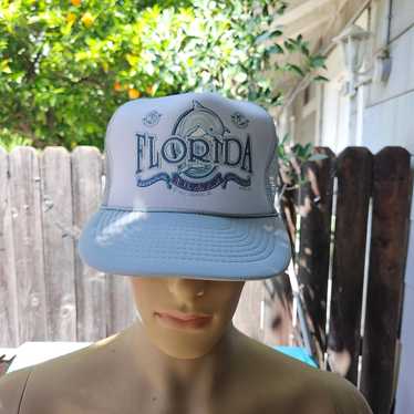 Vintage Trucker Hat Snap Back Florida Dolphin