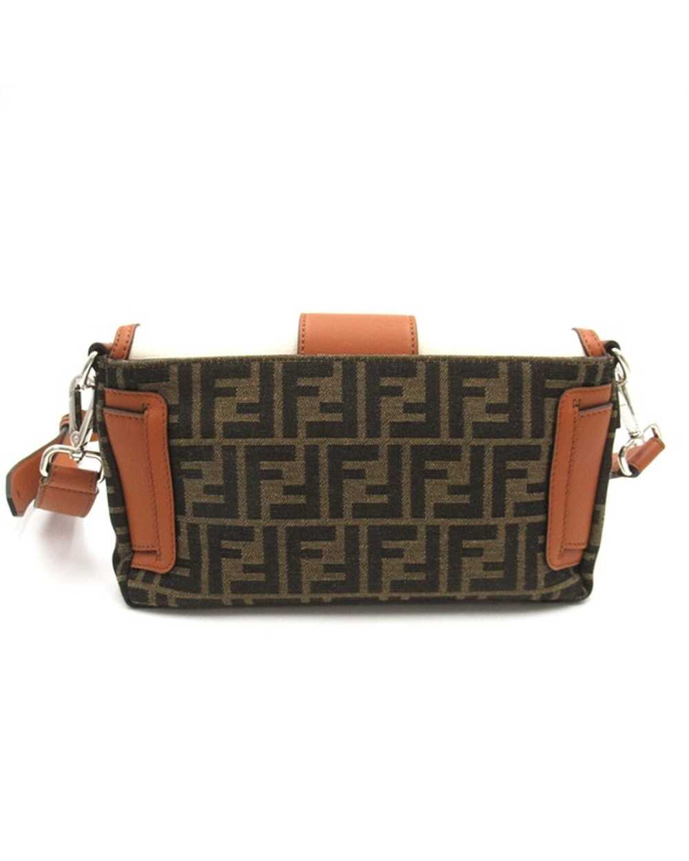 Fendi Fendi Zucca Canvas & Leather Shoulder Bag i… - image 3