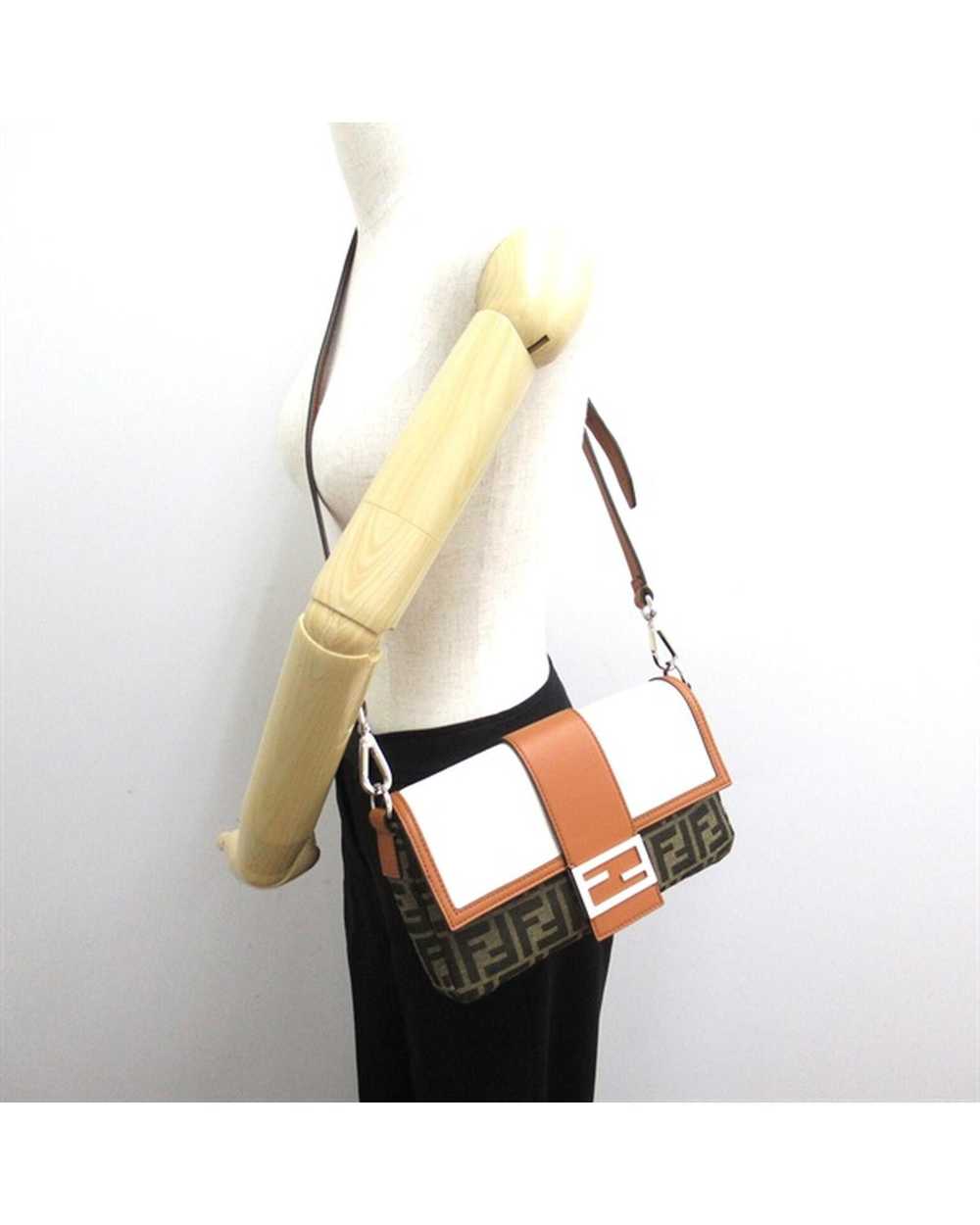 Fendi Fendi Zucca Canvas & Leather Shoulder Bag i… - image 7