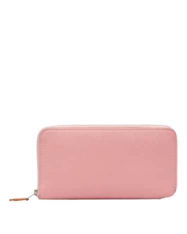 Hermes Pink Epsom Azap Classic Wallet in AB Condit