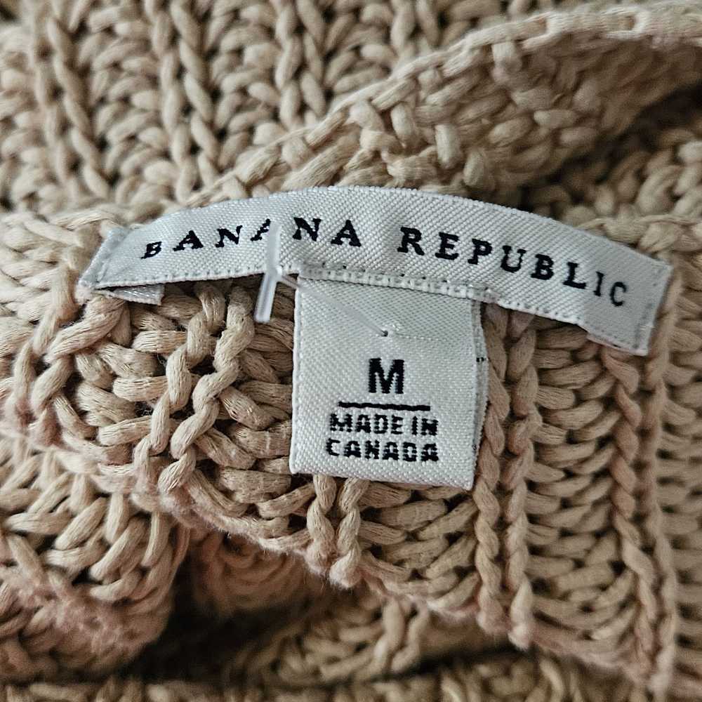 Banana Republic Cream Cotton Sweater Size Medium - image 3