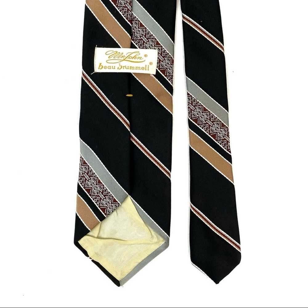 Mr. John Beau Brummell Vintage Striped Tie - image 4