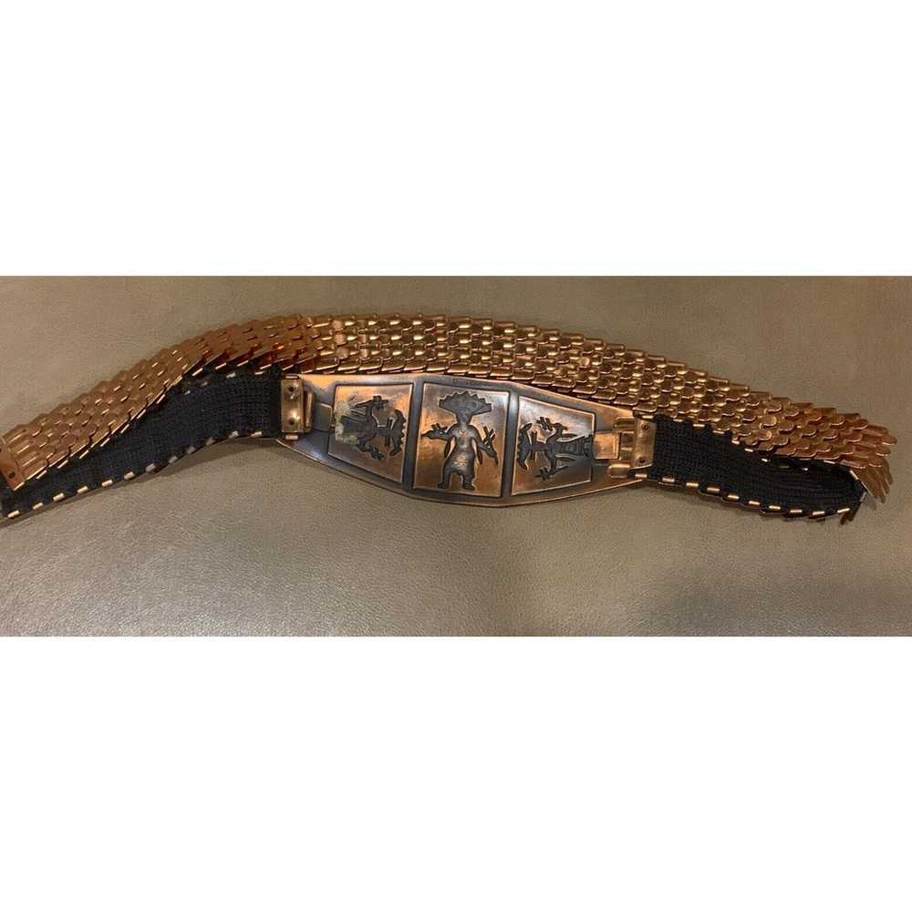 Vintage Native Tribal Belt Copper - image 5