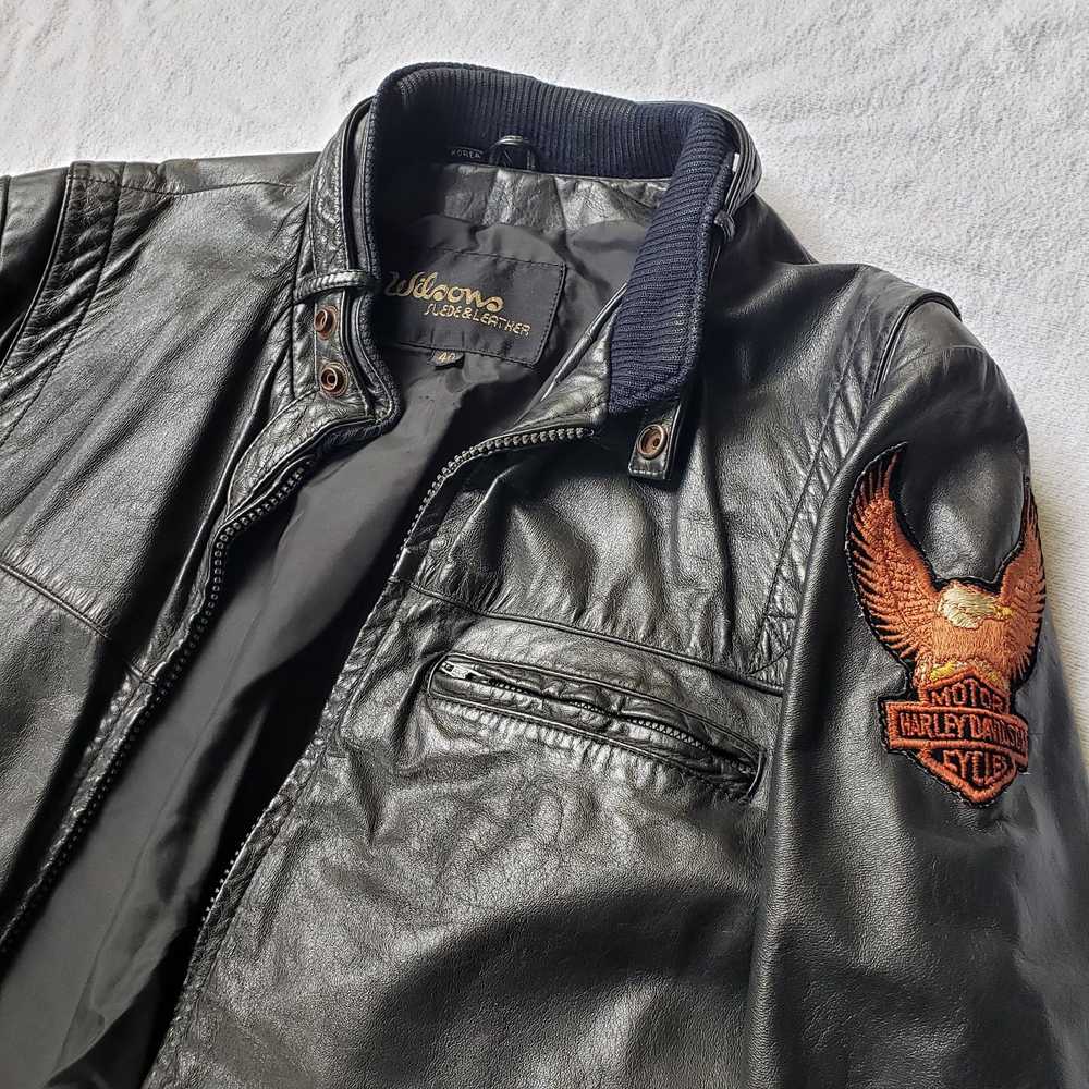 Vintage × Wilsons Leather VTG Harley Davidson Mot… - image 7
