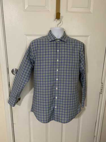 Proper Cloth Plaid spread collar shirt