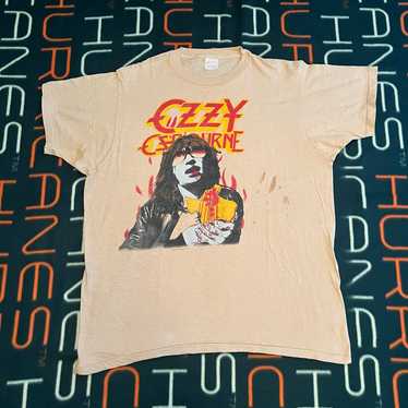 VTG 1982 Ozzy Osbourne Texas Tour Shirt Tan XL Roc