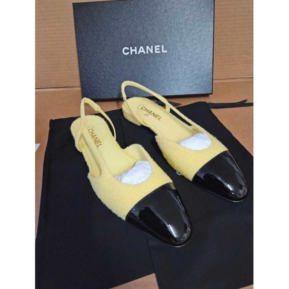 Chanel Slingback tweed sandals - image 2