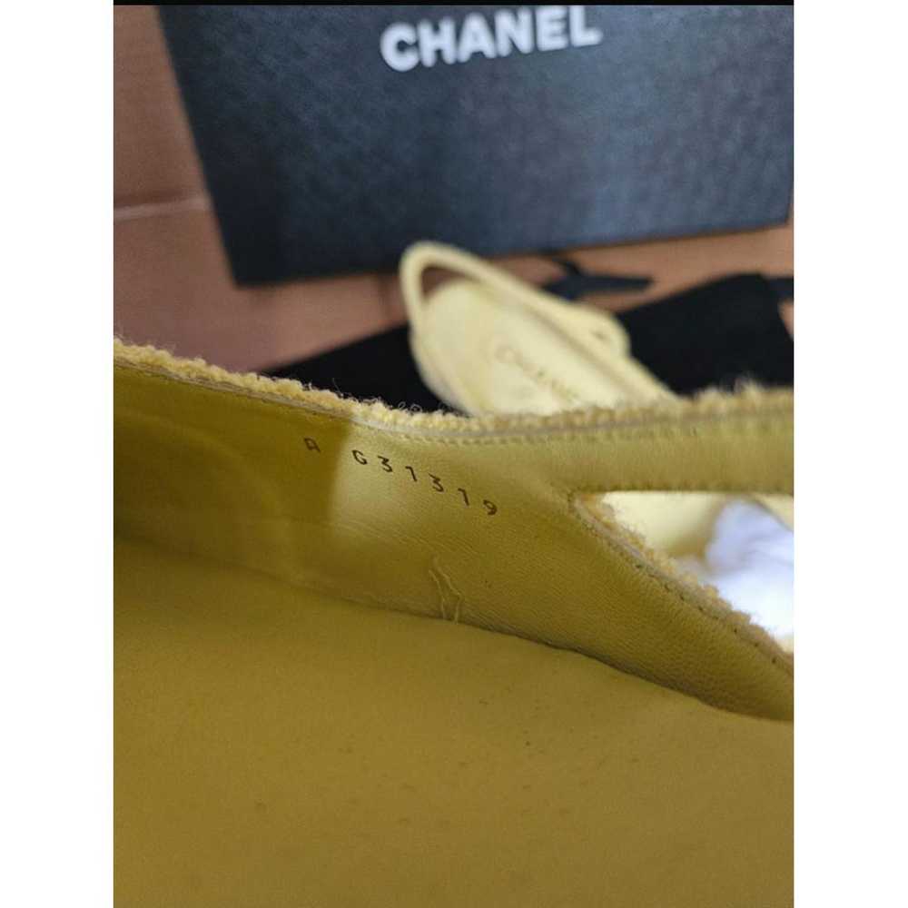 Chanel Slingback tweed sandals - image 5