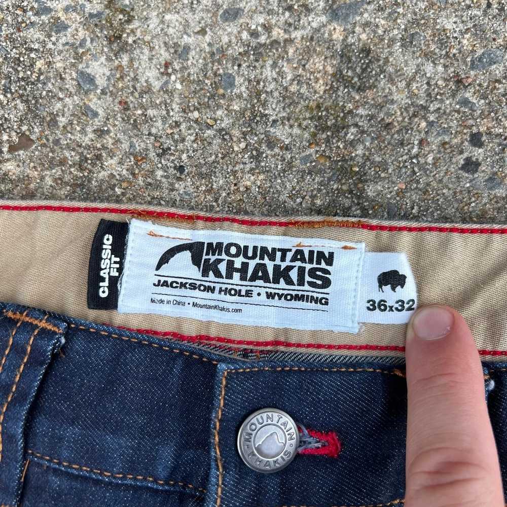 Navy mountain khakis pants dark wash jeans - image 7