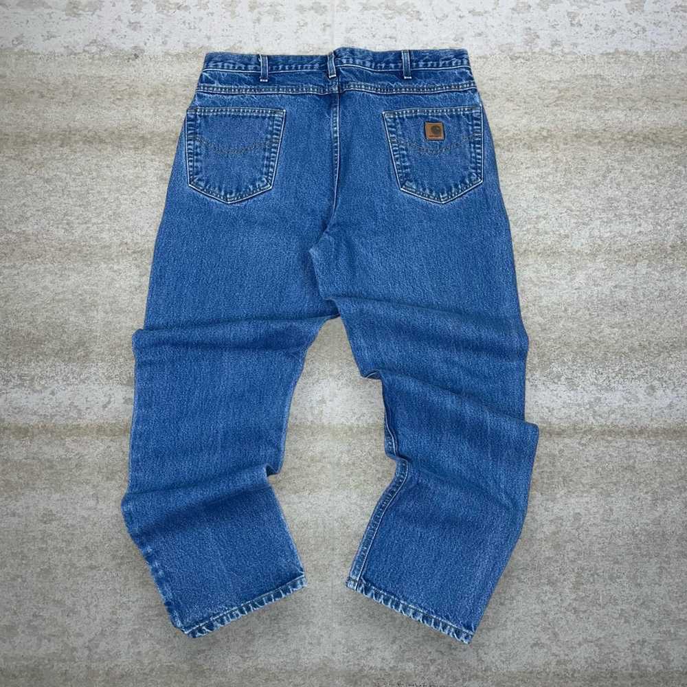 Vintage Carhartt Jeans Straight Fit Medium Wash W… - image 1