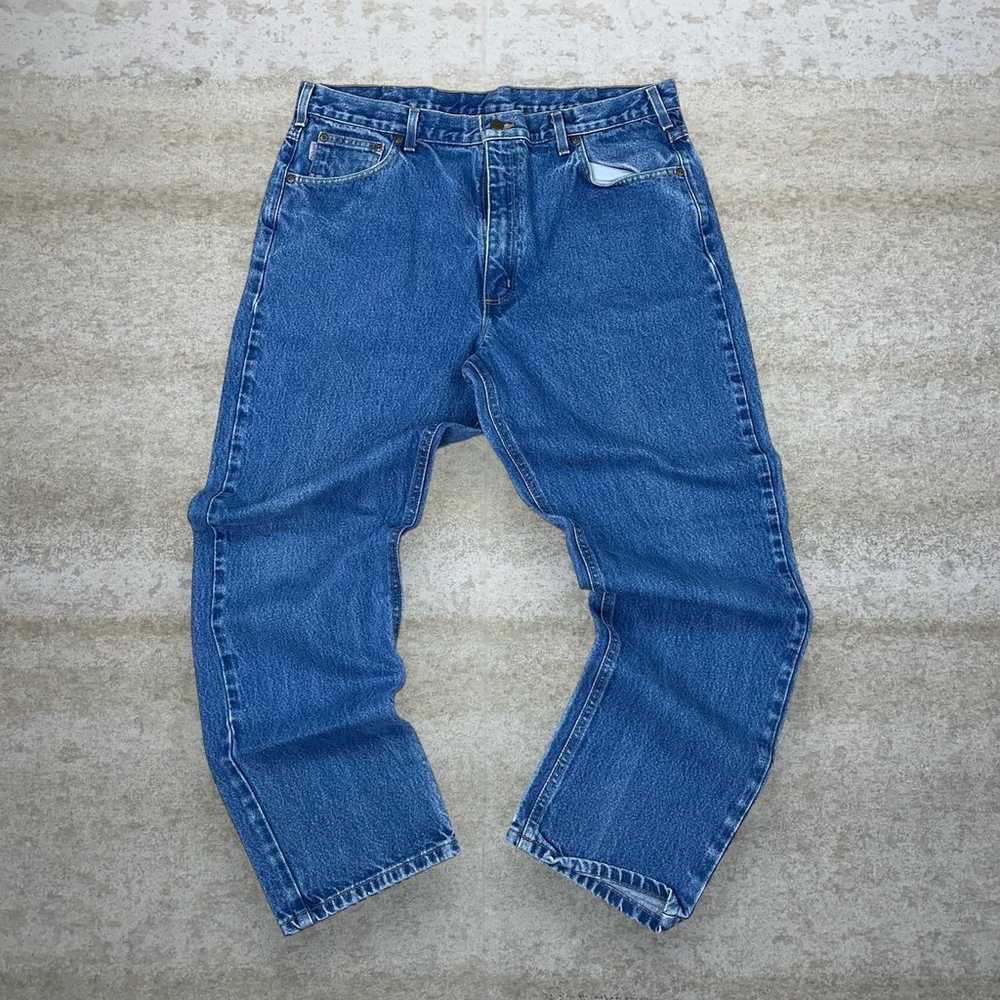 Vintage Carhartt Jeans Straight Fit Medium Wash W… - image 2
