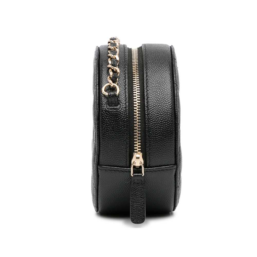 Black Chanel CC Caviar Round Chain Crossbody - image 3