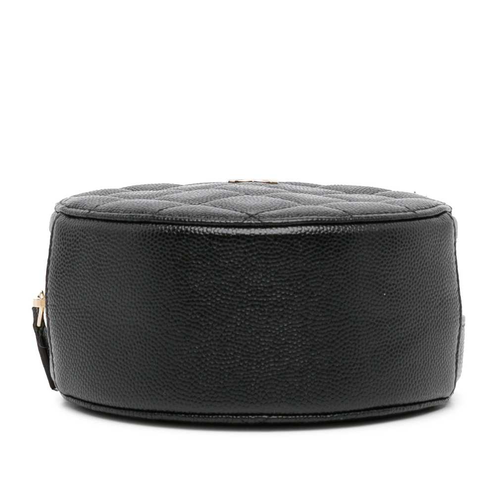 Black Chanel CC Caviar Round Chain Crossbody - image 5