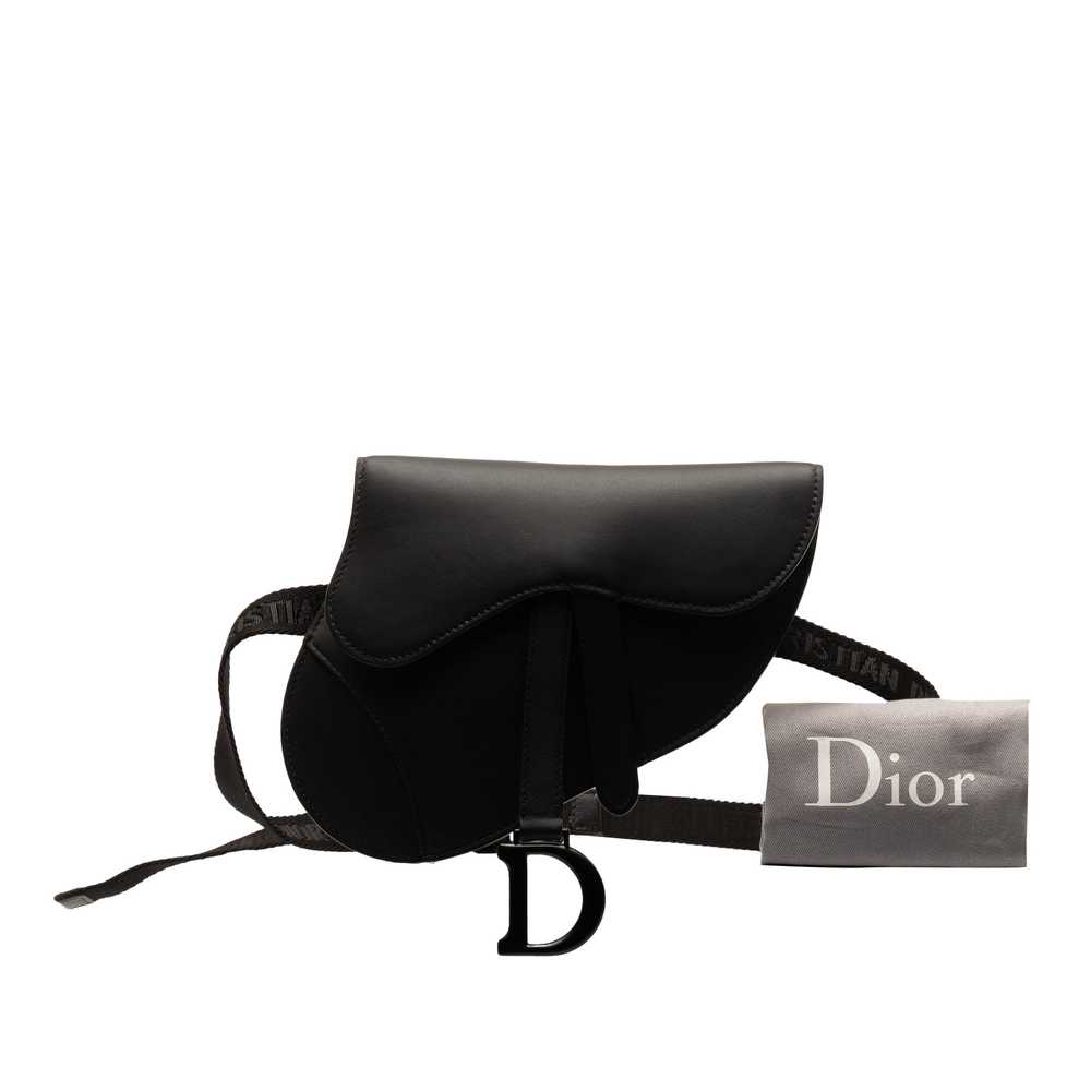 Black Dior Ultra Matte Saddle Belt Bag - image 9
