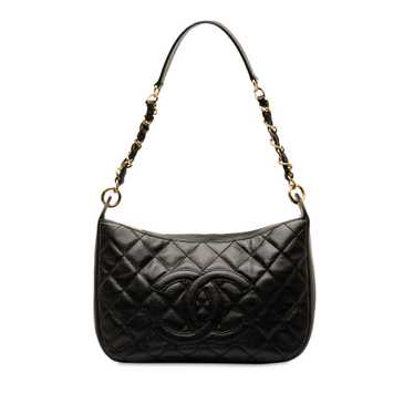 Black Chanel Quilted Caviar Timeless CC Shoulder B