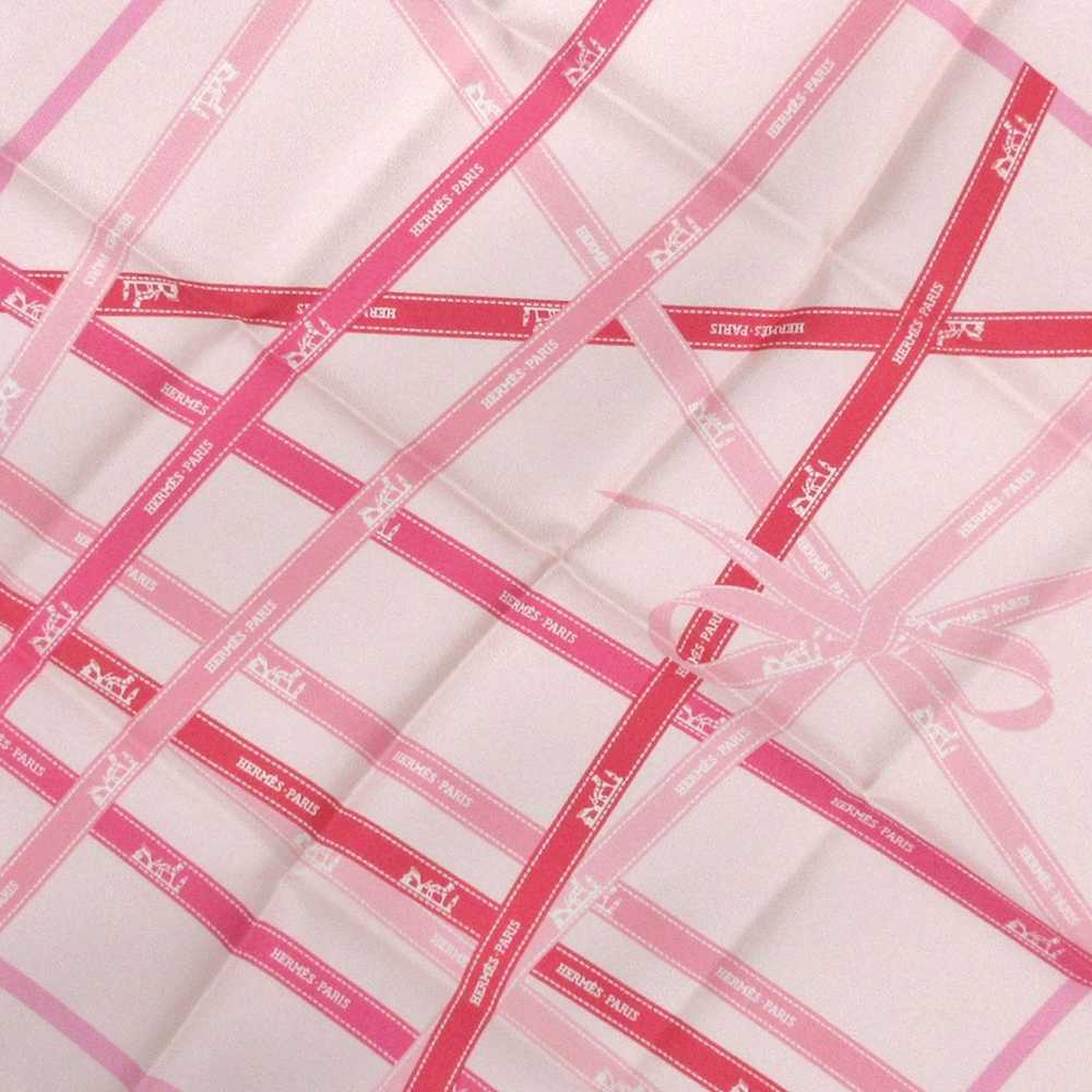Pink Hermès Bolduc Silk Scarf Scarves - image 1