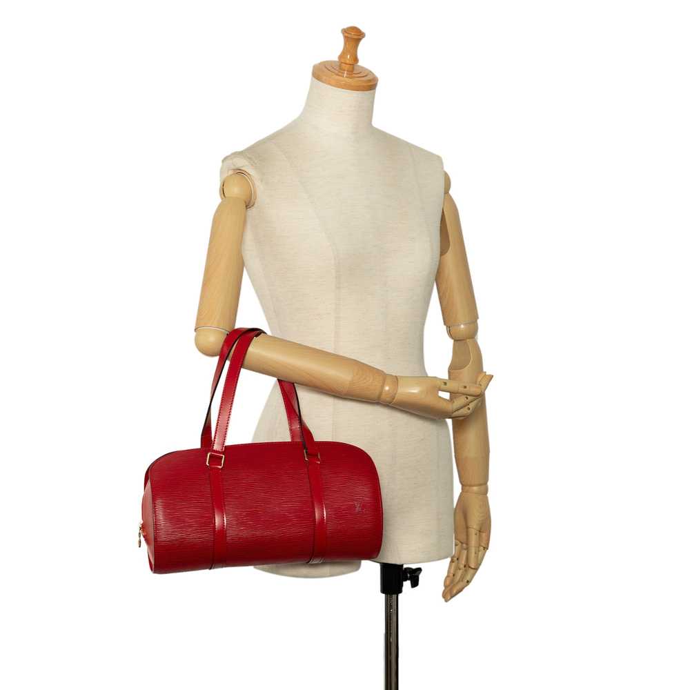 Red Louis Vuitton Epi Soufflot Handbag - image 10