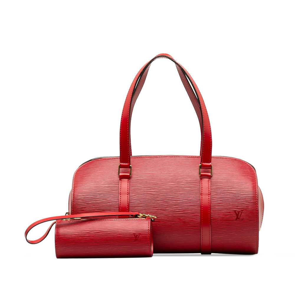 Red Louis Vuitton Epi Soufflot Handbag - image 11