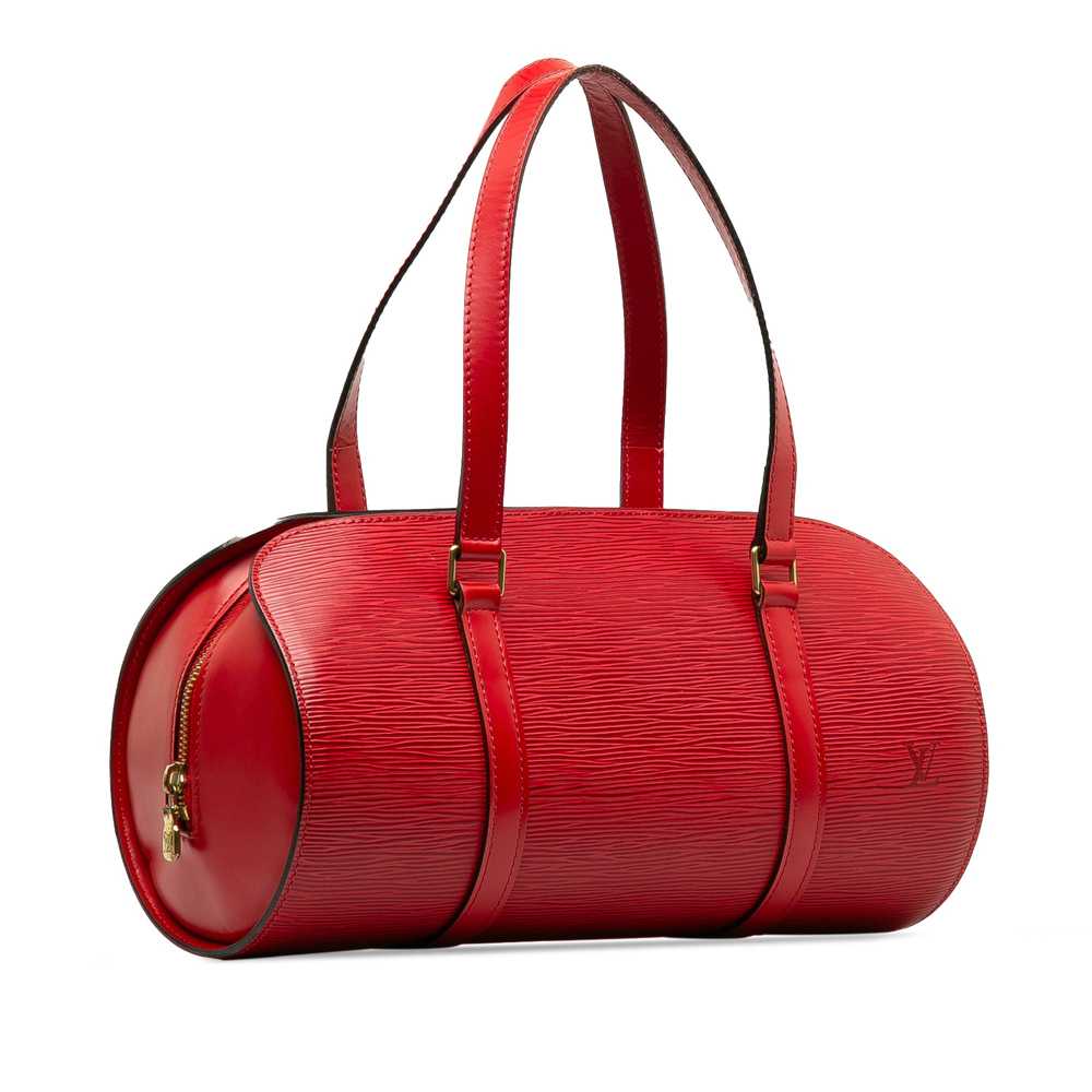 Red Louis Vuitton Epi Soufflot Handbag - image 2