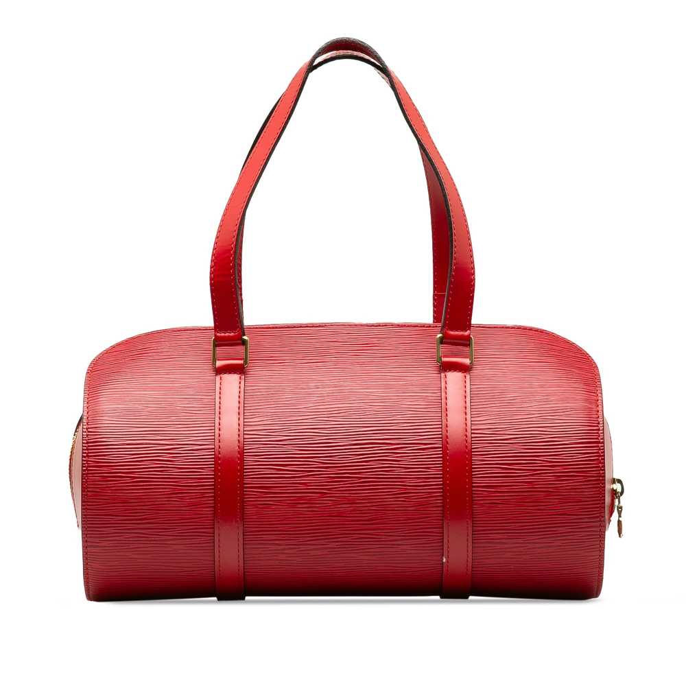 Red Louis Vuitton Epi Soufflot Handbag - image 3