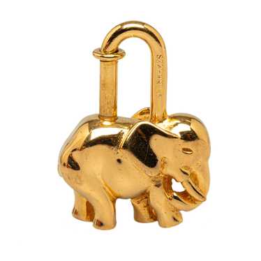 Gold Hermès Elephant Cadena Charm