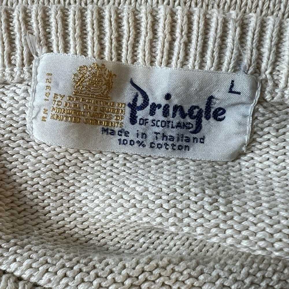 Pringle of Scotland Vintage Cream Cotton Seater G… - image 4