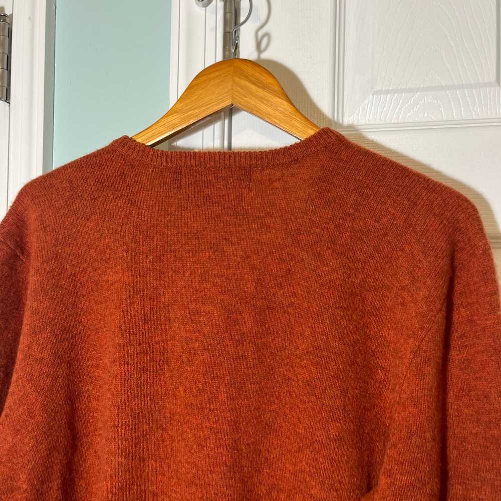 Vtg Polo Ralph Lauren Orange Knit 100% Lambs Wool… - image 8