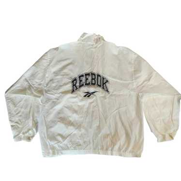 Vintage 1990's Reebok Nylon Cream Coach Jacket Win
