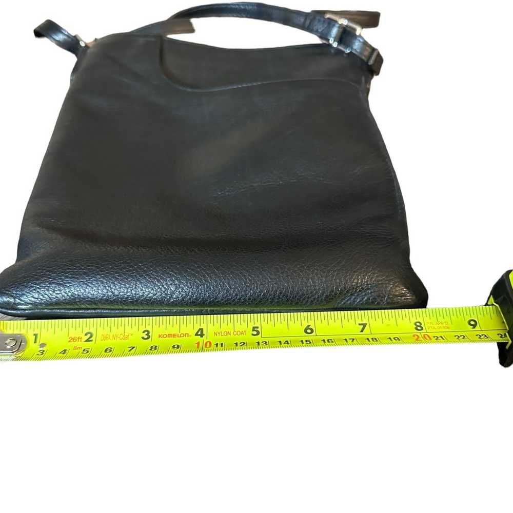 Margot Moto Bag Black Pebbled Leather Adjustable … - image 10