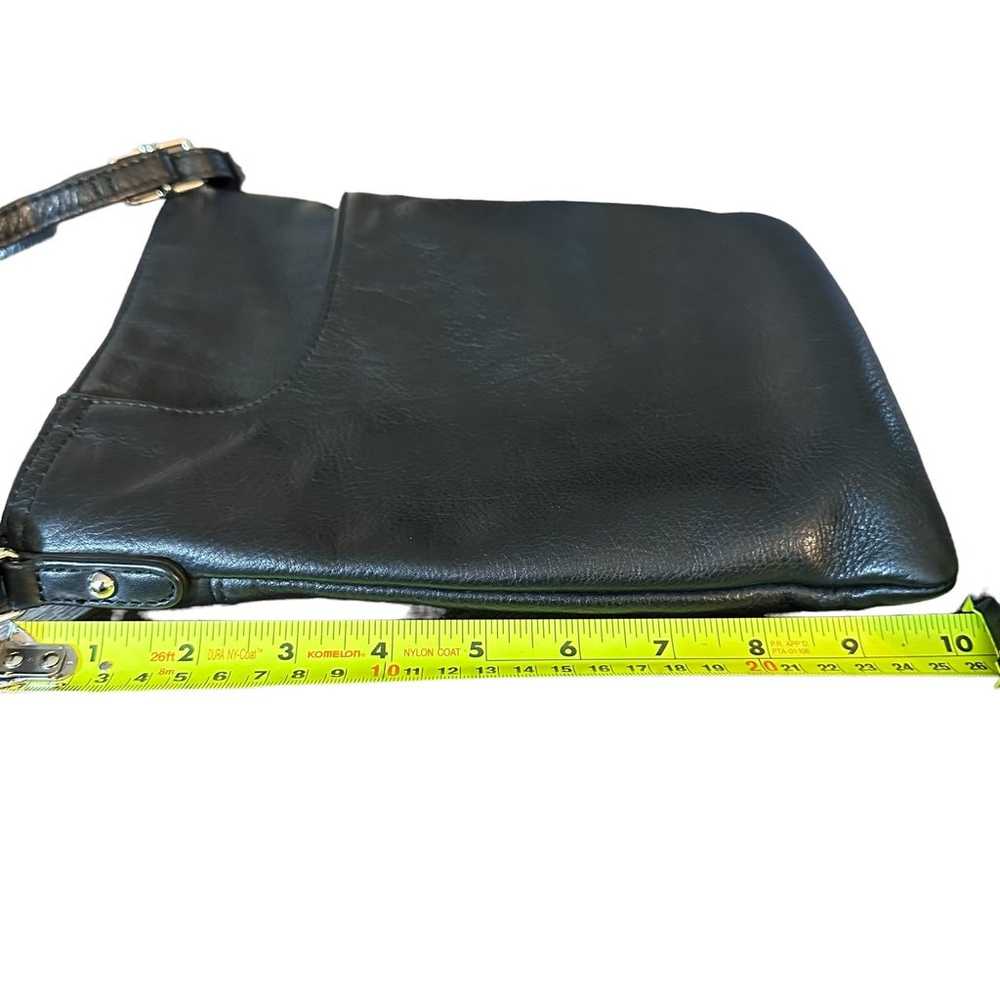 Margot Moto Bag Black Pebbled Leather Adjustable … - image 11