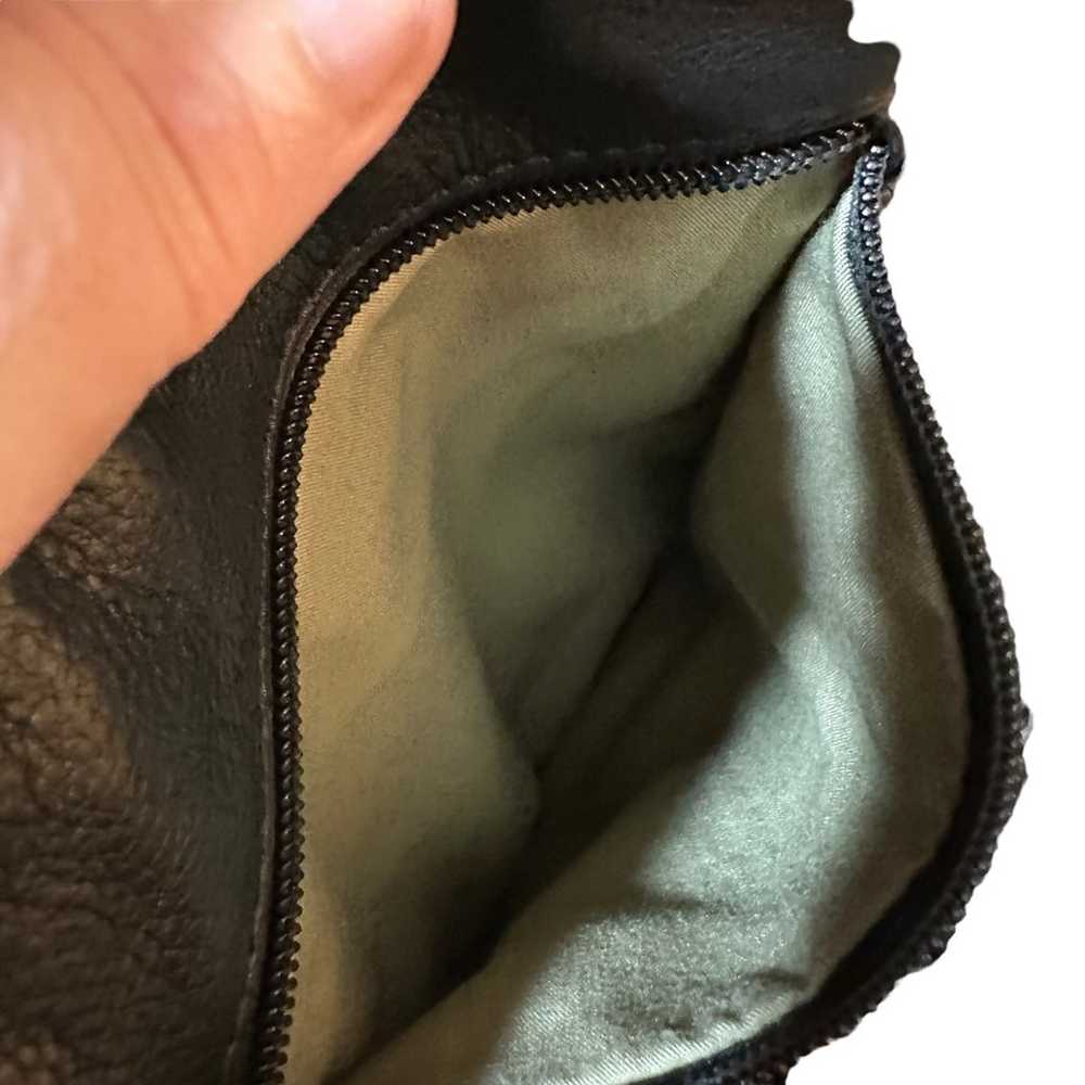 Margot Moto Bag Black Pebbled Leather Adjustable … - image 9