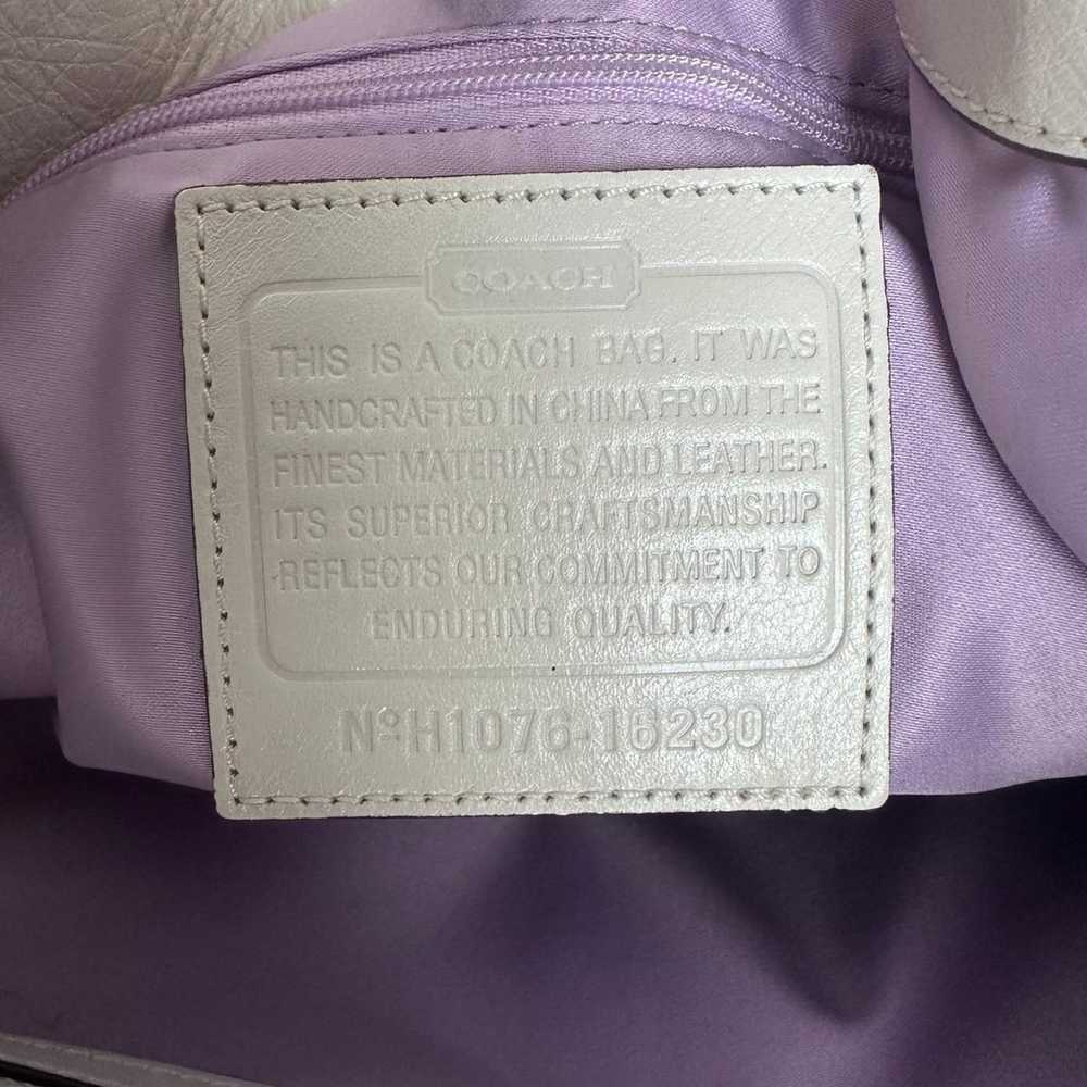 COACH Satin Purple Signature Fabric Shoulder Bag - image 4
