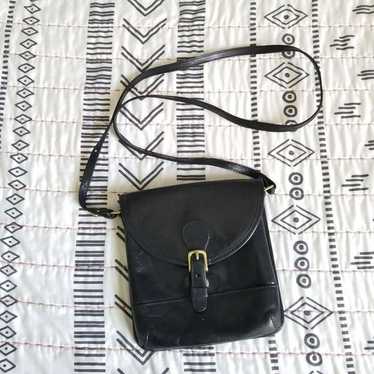 Vintage Brahmin Black Flap Crossbody Bag - image 1